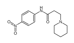 N-(4-nitrophenyl)-3-piperidin-1-ylpropanamide结构式