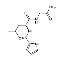 Pyrrol-2-yl-carbonyl-L-leucyl-glycinamide Structure