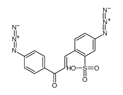5-azido-2-[3-(4-azidophenyl)-3-oxoprop-1-enyl]benzenesulfonic acid Structure