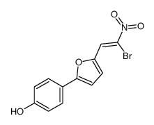 4-[5-(2-bromo-2-nitroethenyl)furan-2-yl]phenol结构式