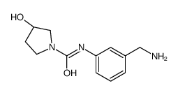 (3S)-N-[3-(aminomethyl)phenyl]-3-hydroxypyrrolidine-1-carboxamide结构式