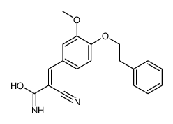 2-cyano-3-[3-methoxy-4-(2-phenylethoxy)phenyl]prop-2-enamide Structure