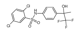 2,5-dichloro-N-[4-(1,1,1-trifluoro-2-hydroxypropan-2-yl)phenyl]benzenesulfonamide Structure