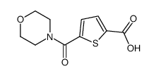 5-(morpholine-4-carbonyl)thiophene-2-carboxylic acid结构式