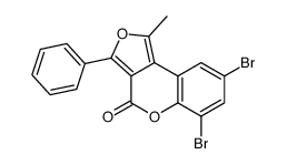 6,8-dibromo-1-methyl-3-phenylfuro[3,4-c]chromen-4-one Structure