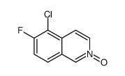 5-chloro-6-fluoro-2-oxidoisoquinolin-2-ium结构式