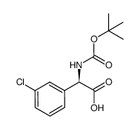 (R)tert-Butoxycarbonylamino-(3-chloro-phenyl)-aceticacid structure