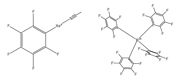 [(C6F5)Xe(acetonitrile)]B(C6F5)4 Structure