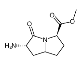 1H-Pyrrolizine-3-carboxylicacid,6-aminohexahydro-5-oxo-,methylester,结构式