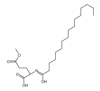 (2S)-2-(hexadecanoylamino)-5-methoxy-5-oxopentanoic acid结构式