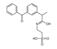 2-[2-(3-benzoylphenyl)propanoylamino]ethanesulfonic acid Structure