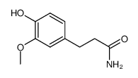 3-(4-hydroxy-3-methoxyphenyl)propanamide结构式