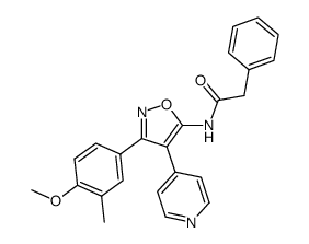 3-(4-Methoxy-3-methylphenyl)-5-(phenylacetylamino)-4-(4-pyridyl)isoxazole Structure