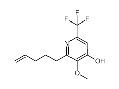 3-methoxy-2-(pent-4-enyl)-6-(trifluoromethyl)pyridin-4-ol结构式