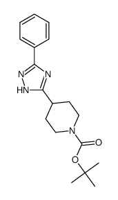 tert-butyl 4-(3-phenyl-1H-1,2,4-triazol-5-yl)piperidine-1-carboxylate结构式