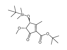 tert-butyl 3-(tert-butyldimethylsilyloxy)-4-methoxy-2-methyl-5-oxocyclopent-1-enecarboxylate Structure