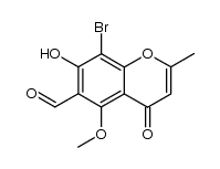 8-bromo-7-hydroxy-5-methoxy-2-methyl-4-oxo-4H-benzopyran-6-carboxaldehyde Structure