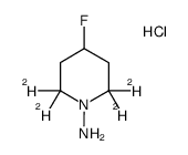 4-fluoro-2,2,6,6-tetradeuteropiperidin-1-amine hydrochloride结构式