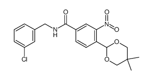 N-(3-Chlorobenzyl)-4-(5,5-dimethyl-1,3-dioxan-2-yl)-3-nitrobenzamide Structure