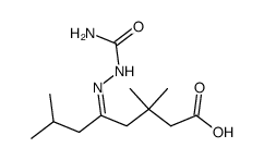 3,3,7-trimethyl-5-semicarbazono-octanoic acid Structure