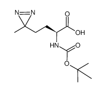 2-[(tert-butoxycarbonyl)amino]-4-(3-methyl-3H-diazirin-3-yl)butanoic acid Structure