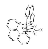 (croconato-κ(2)O,O')bis(1,10-phenanthroline-κ(2)N,N')copper(II)结构式
