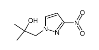 2-methyl-1-(3-nitro-pyrazol-1-yl)-propan-2-ol结构式