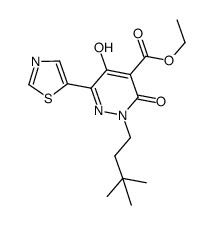 ethyl 2-(3,3-dimethylbutyl)-5-hydroxy-3-oxo-6-thiazol-5-yl-2,3-dihydropyridazine-4-carboxylate Structure