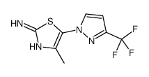 4-Methyl-5-[3-(trifluoromethyl)-1H-pyrazol-1-yl]-1,3-thiazol-2-am ine结构式