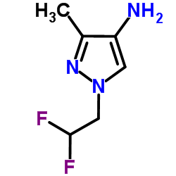 1-(2,2-Difluoroethyl)-3-methyl-1H-pyrazol-4-amine结构式