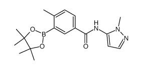 4-methyl-N-(1-methyl-1H-pyrazol-5-yl)-3-(4,4,5,5-tetramethyl-1,3,2-dioxaborolan-2-yl)benzamide结构式