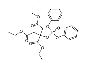 2-diphenoxyphosphoryloxy-propane-1,2,3-tricarboxylic acid triethyl ester Structure