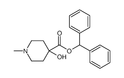 benzhydryl 4-hydroxy-1-methylpiperidine-4-carboxylate结构式
