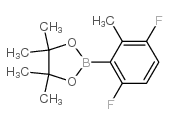 2-(3,6-二氟-2-甲基苯基)-4,4,5,5-四甲基-1,3,2-二氧硼杂环戊烷结构式