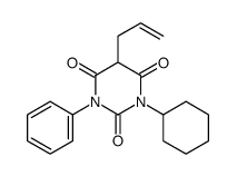 1-Cyclohexyl-3-phenyl-5-(2-propenyl)barbituric acid structure