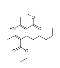 diethyl 2,6-dimethyl-4-pentyl-1,4-dihydropyridine-3,5-dicarboxylate结构式