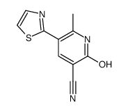 6-methyl-2-oxo-5-(1,3-thiazol-2-yl)-1H-pyridine-3-carbonitrile结构式