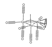 (μ3-C(CH3))RuCoMoCp(CO)8H Structure