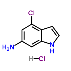 4-Chloro-1H-indol-6-amine hydrochloride (1:1)结构式
