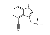 (4-cyano-indol-3-ylmethyl)-trimethyl-ammonium, iodide结构式