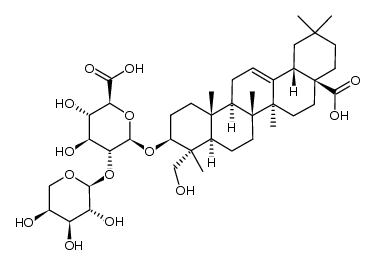 3-O-[α-L-arabinopyranosyl(1->2)-β-D-glucuronopyranosyl] hederagenin结构式