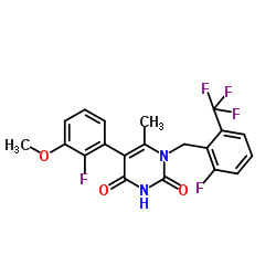 5-(2-氟-3-甲氧基苯基)-1-[[2-氟-6-(三氟甲基)苯基]甲基]-6-甲基-2,4(1H,3H)-嘧啶二酮图片