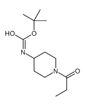 4-(BOC-Amino)-1-propanoylpiperidine结构式