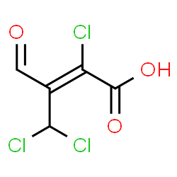2-chloro-3-(dichloromethyl)-4-oxobutenoic acid结构式