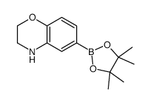 6-(4,4,5,5-四甲基-1,3,2-二氧硼杂环戊烷-2-基)-3,4-二氢-2H-苯并[b][1,4]恶嗪结构式