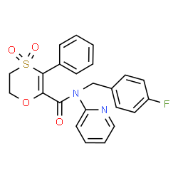 N-(4-fluorobenzyl)-3-phenyl-N-(pyridin-2-yl)-5,6-dihydro-1,4-oxathiine-2-carboxamide 4,4-dioxide Structure