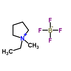 1-Ethyl-1-methylpyrrolidinium tetrafluoroborate structure