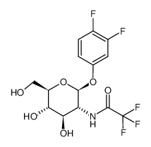 N-((2S,3R,4R,5S,6R)-2-(3,4-difluorophenoxy)-4,5-dihydroxy-6-(hydroxymethyl)tetrahydro-2H-pyran-3-yl)-2,2,2-trifluoroacetamide Structure