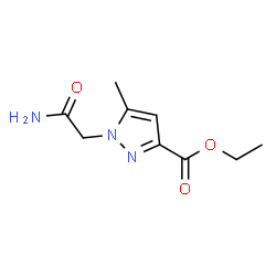 Ethyl 1-(2-amino-2-oxoethyl)-5-methyl-1H-pyrazole-3-carboxylate结构式