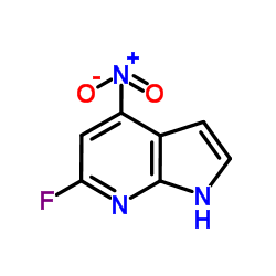 6-Fluoro-4-nitro-1H-pyrrolo[2,3-b]pyridine结构式